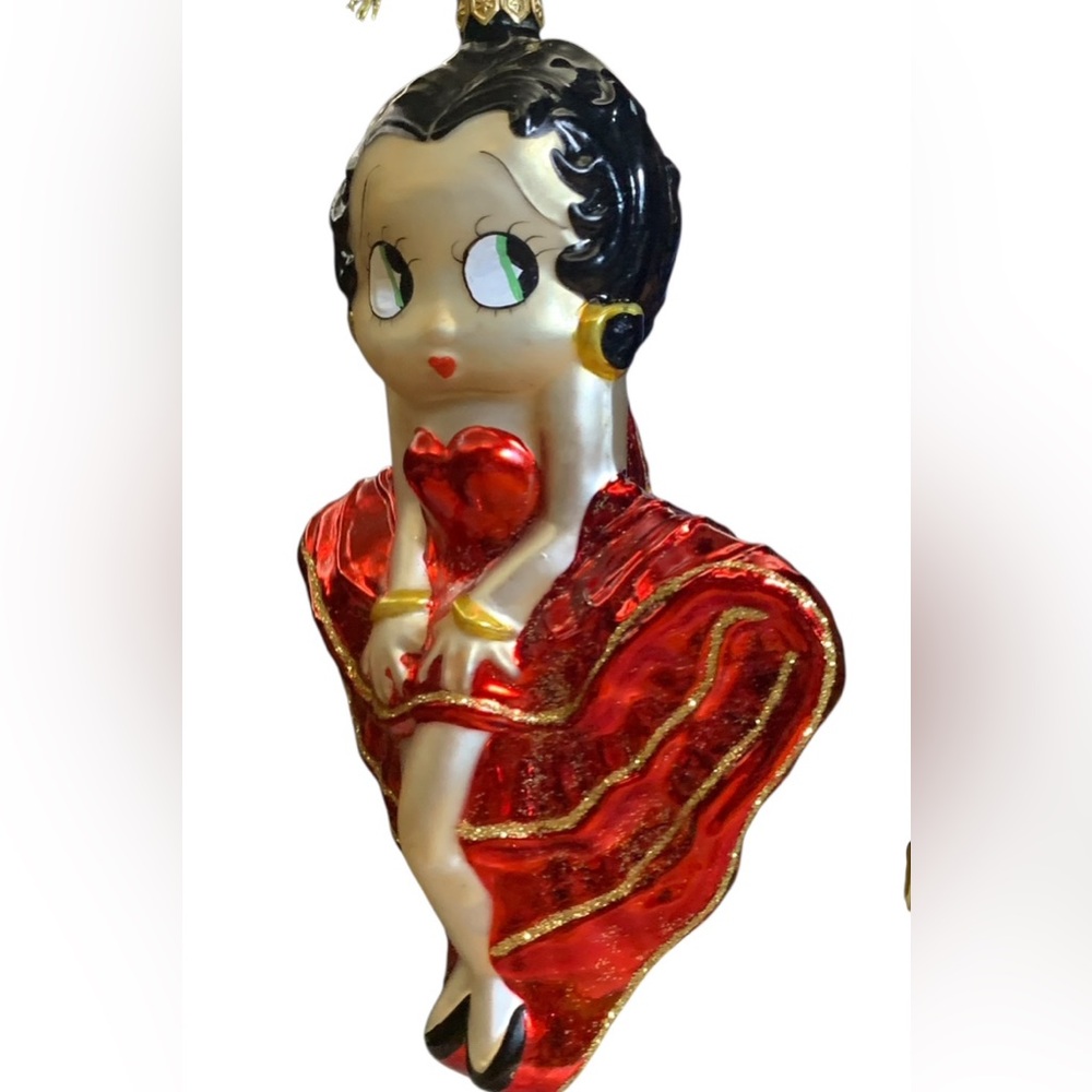 VTG Kurt Adler Betty Boop Mercury Glass Christmas Ornament. 7” Tall‎